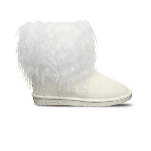 NEW BEARPAW Boo Real White Lamb Fur Lined Boots Womens Size 7 uk 5 eu 38 NIB - Picture 11 of 15